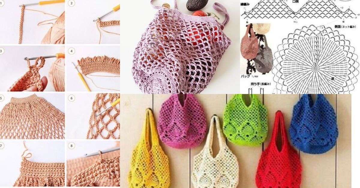 crochet market bags pattern
