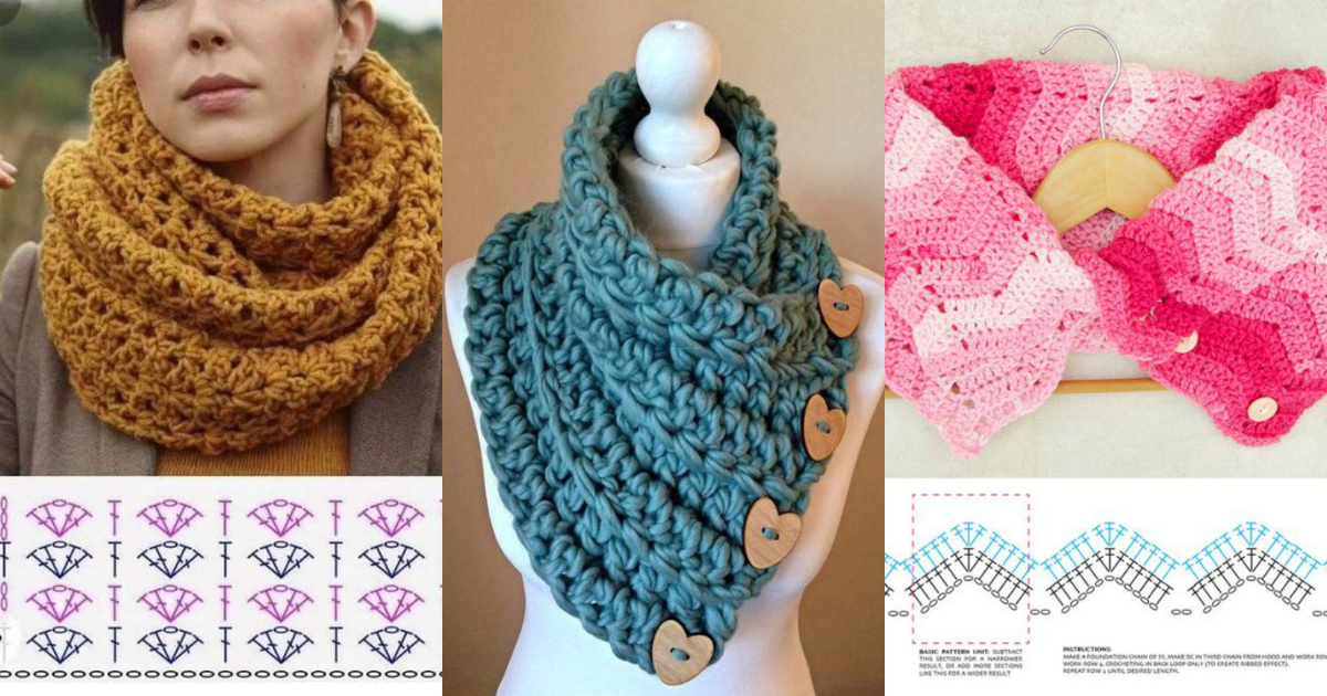 crochet maxi neck warmer graphics