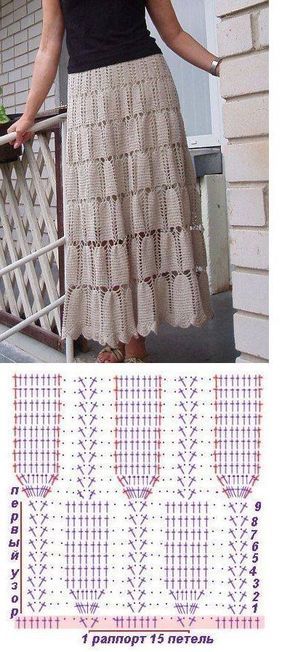 crochet maxi skirt