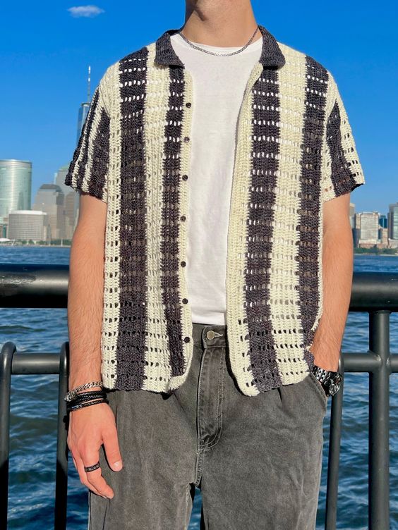 crochet mens shirt ideas