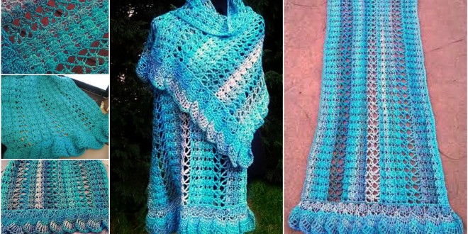 crochet midnight shawl