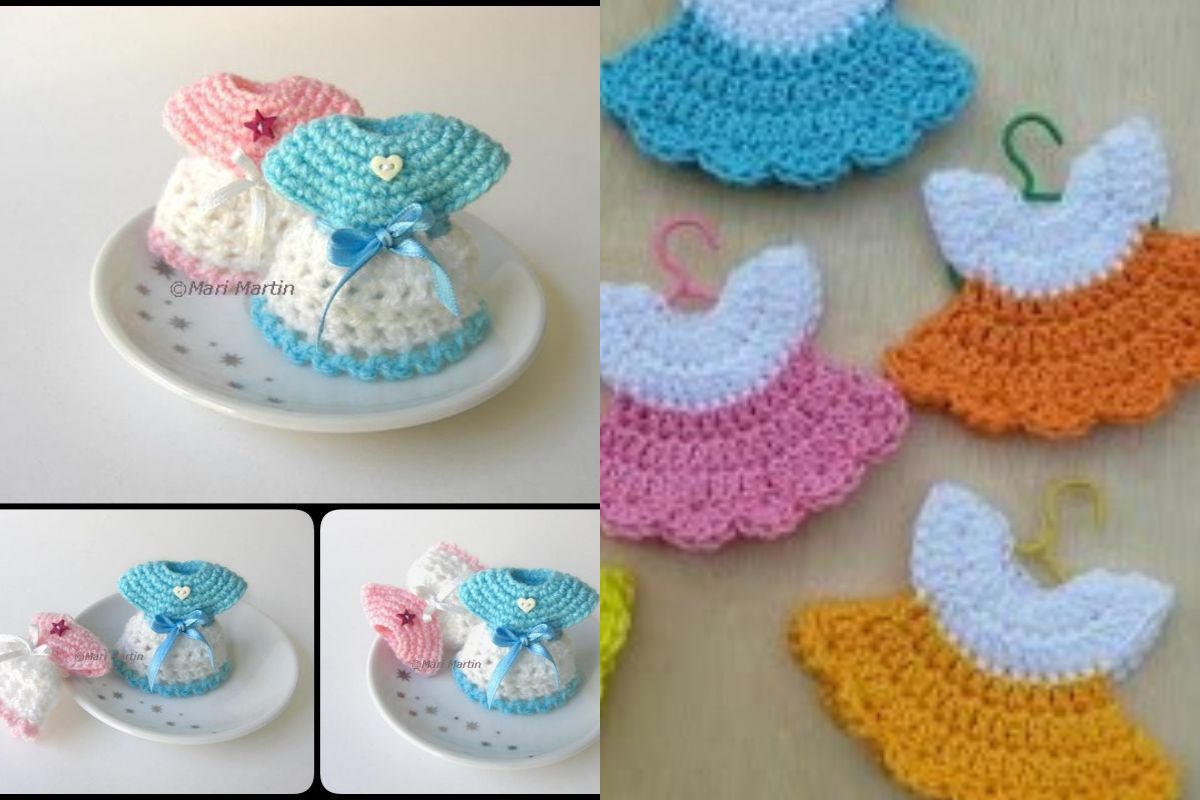 crochet mini baby shower favors