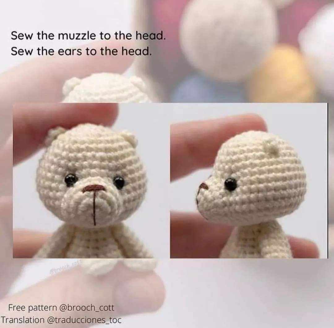 crochet mini teddy bear pattern 6