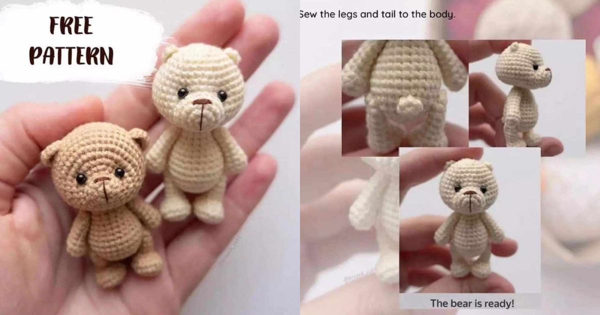 crochet mini teddy bear pattern