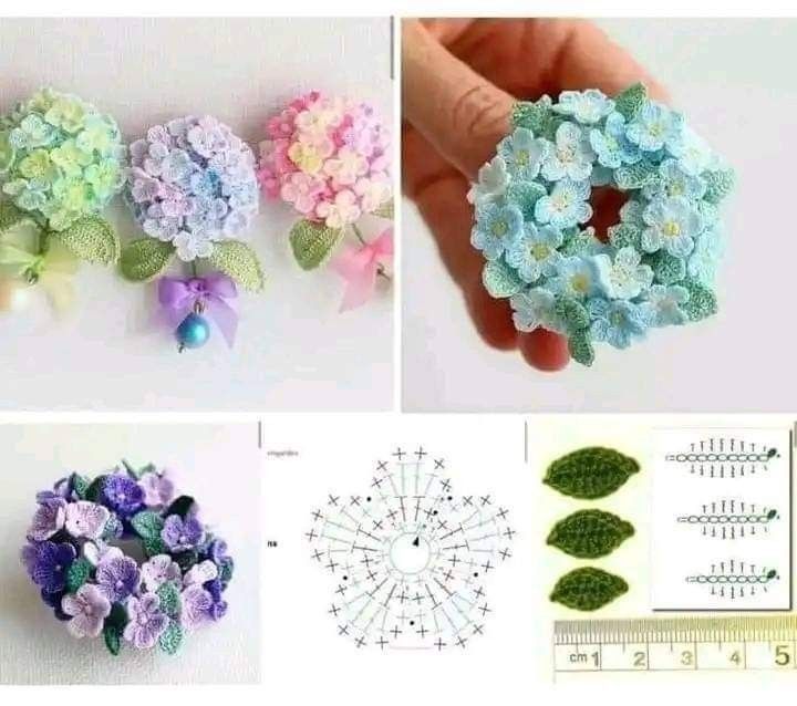 crochet miniature flowers ideas 10