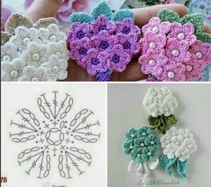 crochet miniature flowers ideas 11