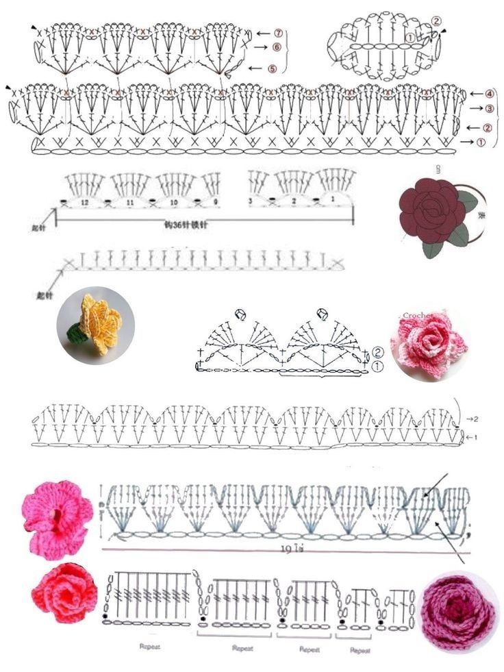 crochet miniature flowers ideas 2