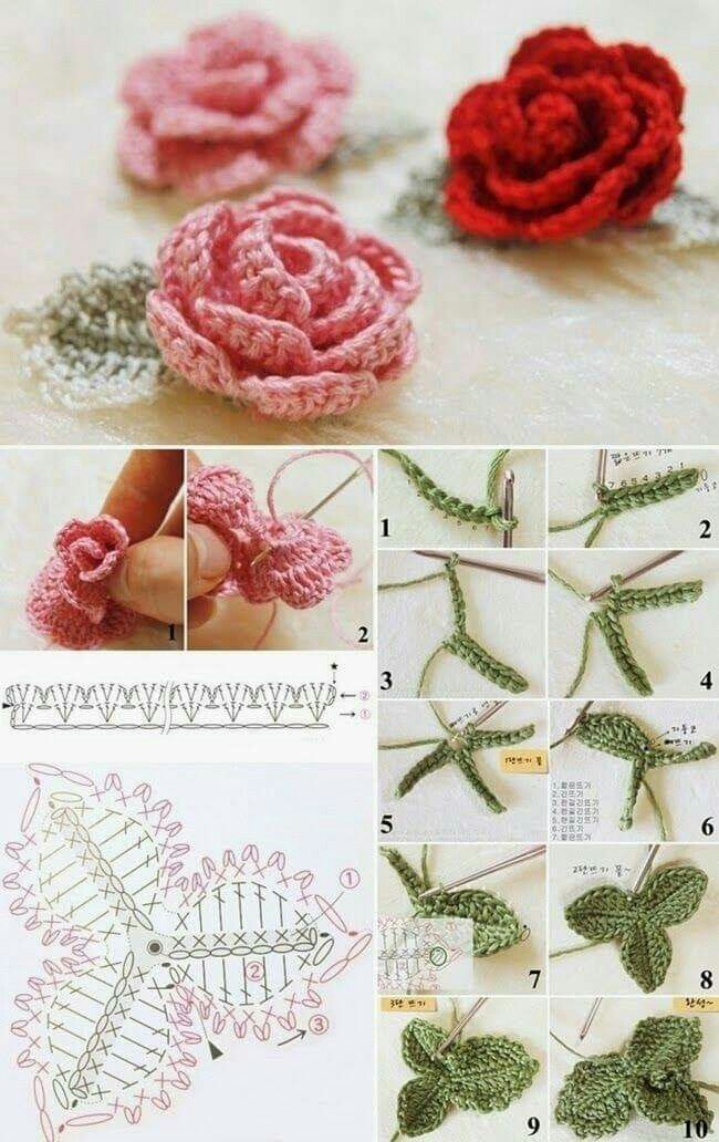 crochet miniature flowers ideas 6