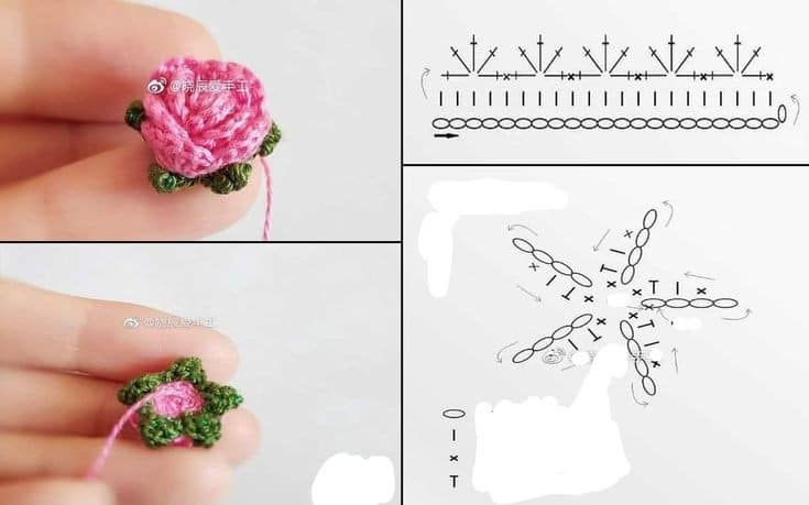 crochet miniature flowers ideas 8