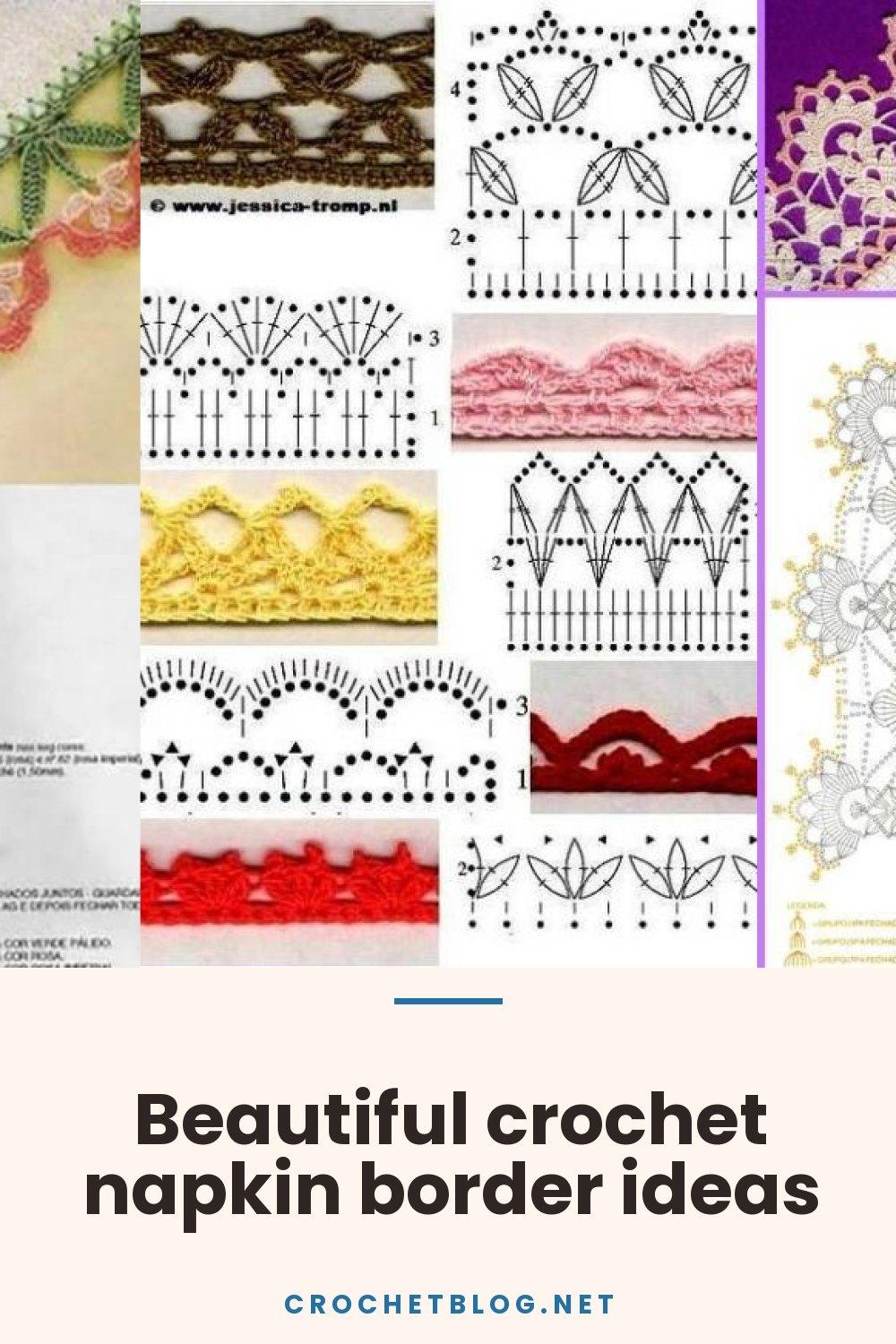 Beautiful crochet napkin border ideas
