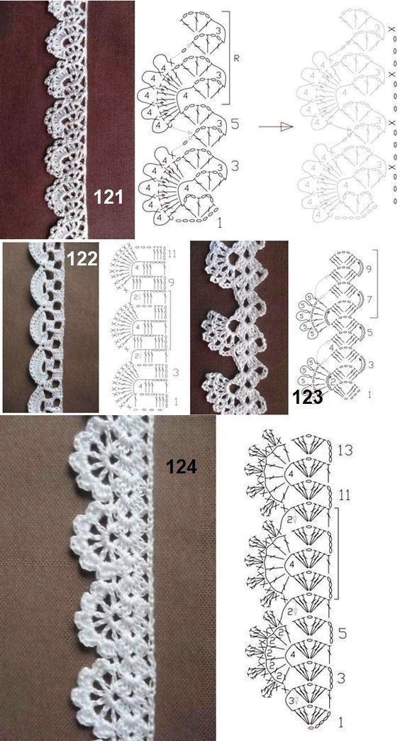 crochet napkin border ideas