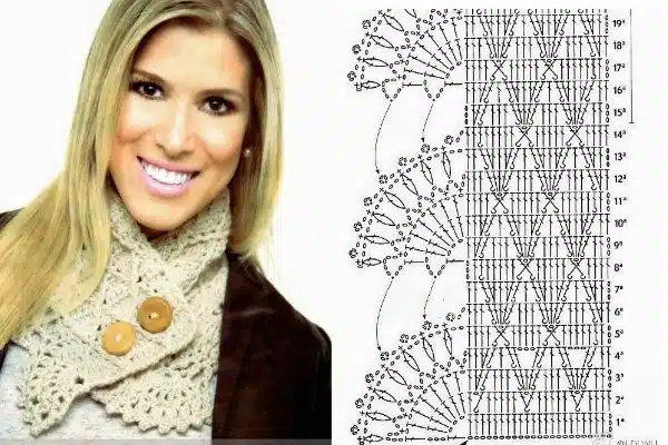 crochet neck warmer with graphics 4