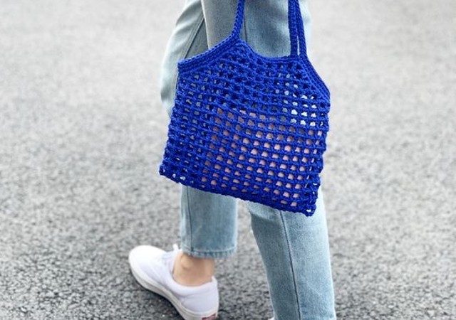 crochet net bag step by step 1