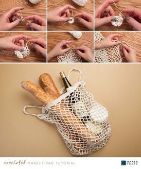 crochet net bag step by step 2