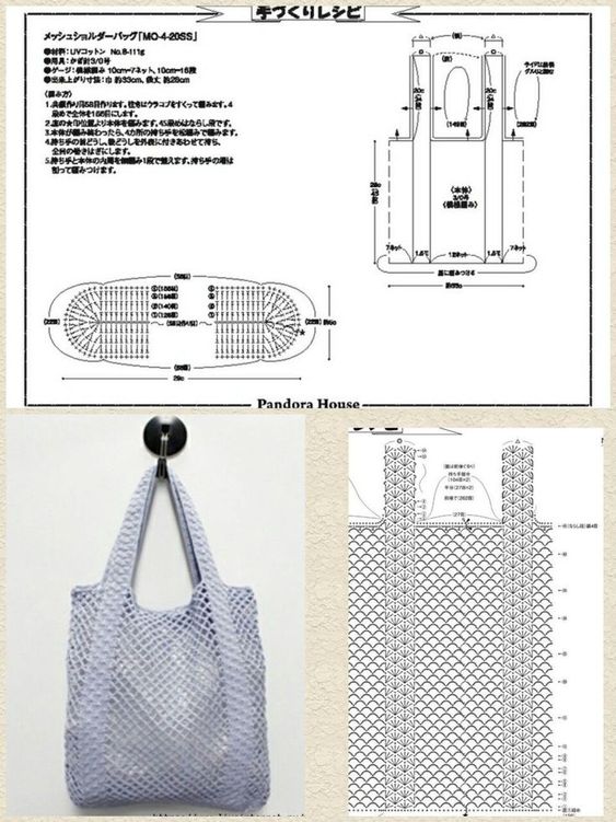 crochet net bag step by step 3