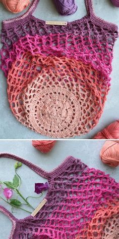 crochet net bag step by step 4