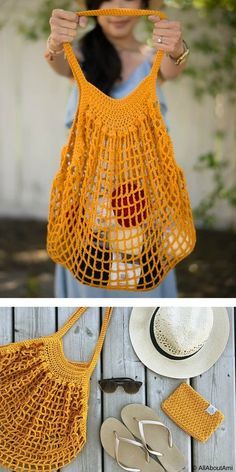 crochet net bag step by step 6