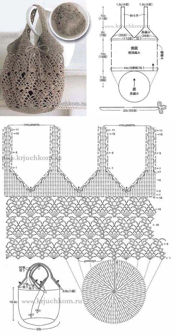 crochet net bag step by step 8