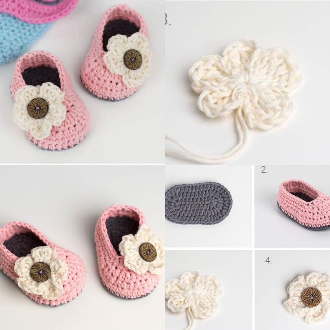 crochet newborn baby booties
