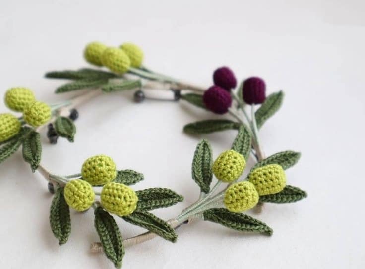 crochet olive branches 3