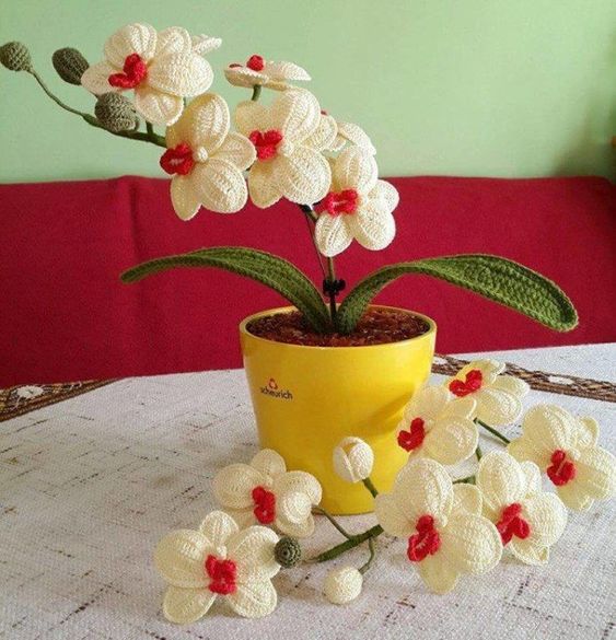 crochet orchid 6