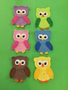 crochet owl applique graphics 2