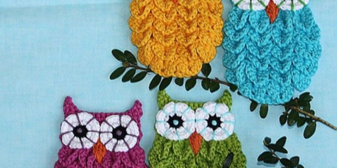 crochet owl in crocodile stitch with pattern 11