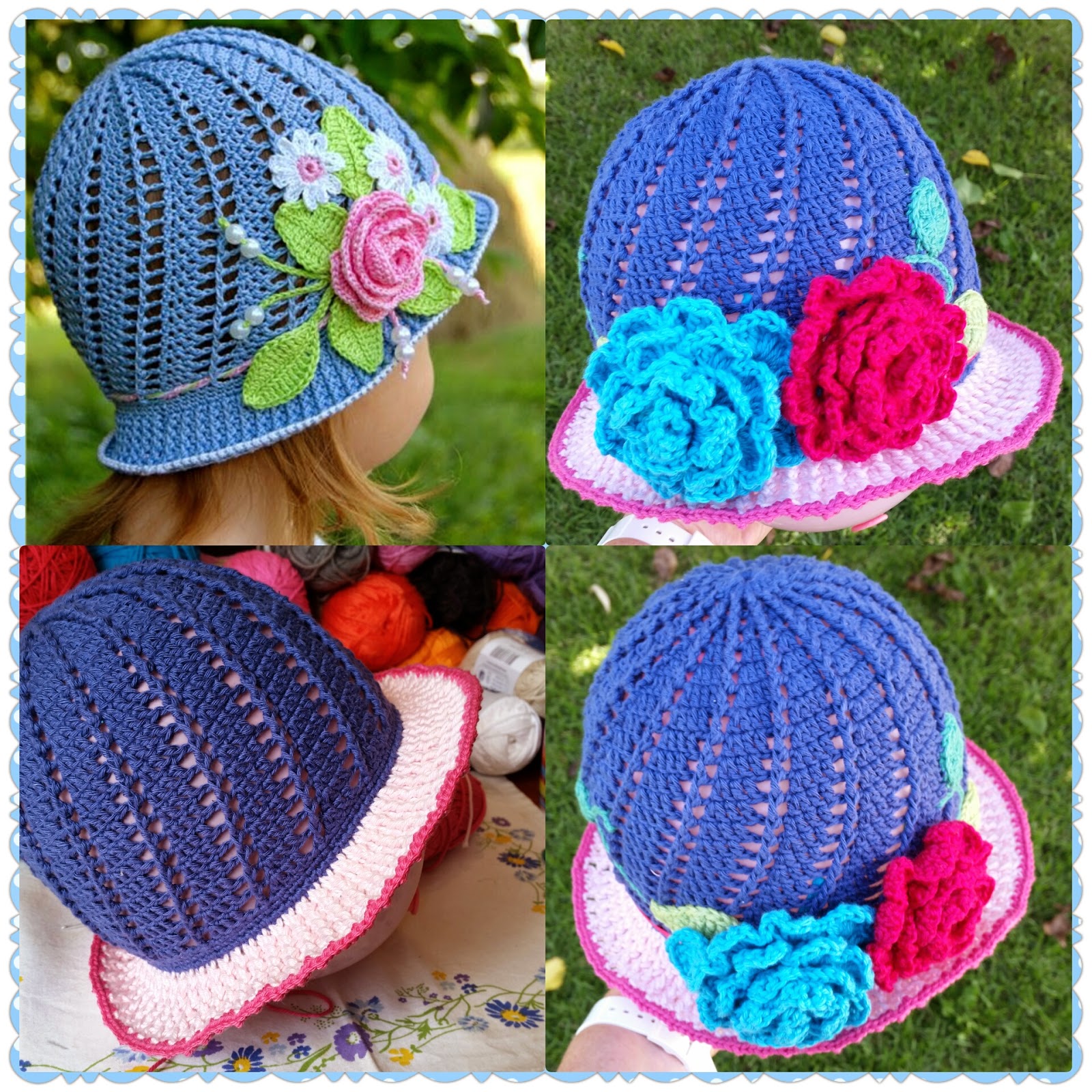 crochet panama hat for girls with free pattern
