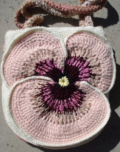 crochet pansy bag 3 1