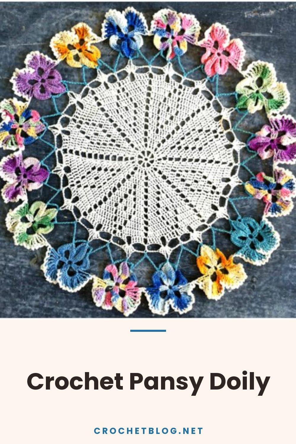 Crochet Pansy Doily