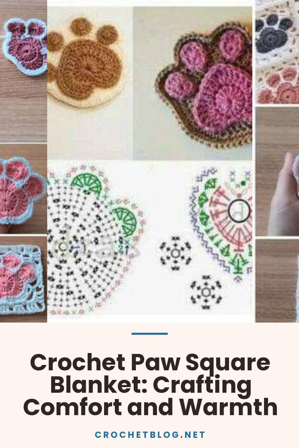Crochet Paw Square Blanket: Crafting Comfort and Warmth