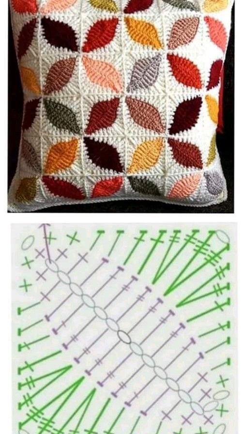 crochet pillows made with squares 15