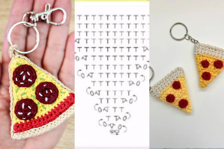 Unlock Delicious Style: The Pizza Slice Keychain Crochet You Can't Resist!