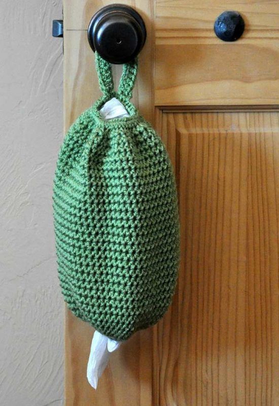 crochet plastic bag holder 1