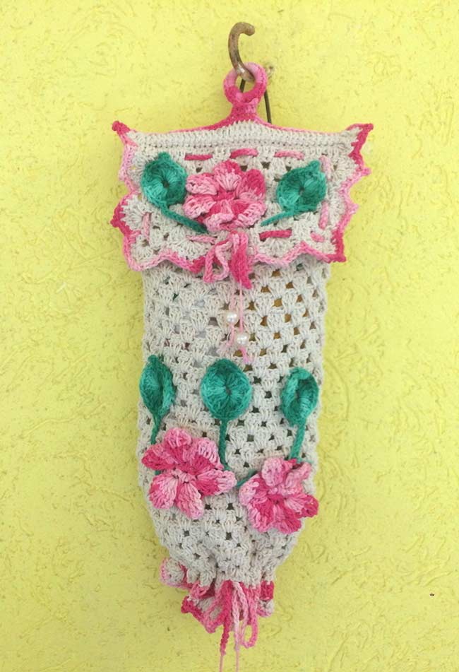 crochet plastic bag holder 5