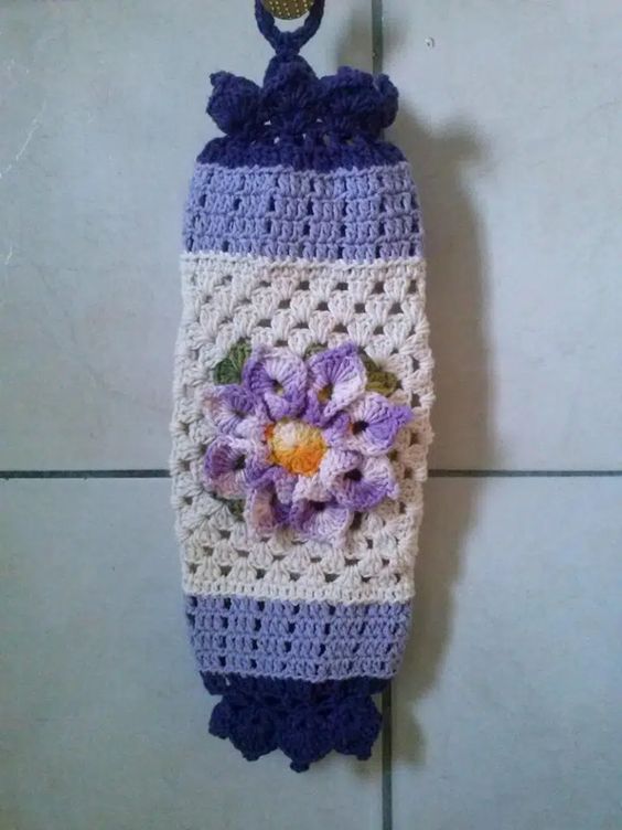 crochet plastic bag holder 8