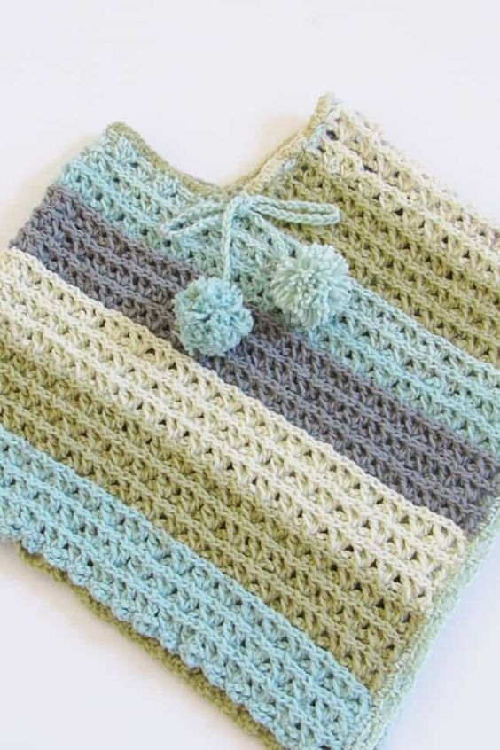 crochet poncho for children patterns 2
