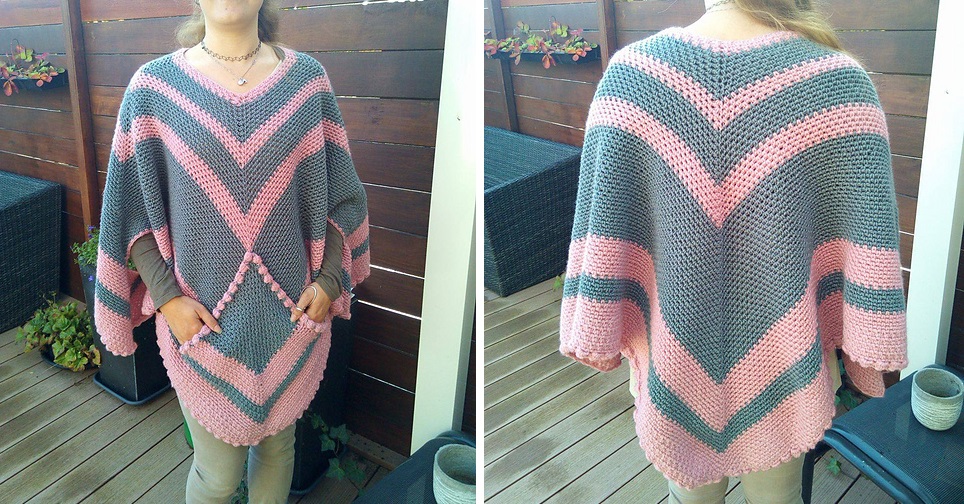 crochet poncho with pocket