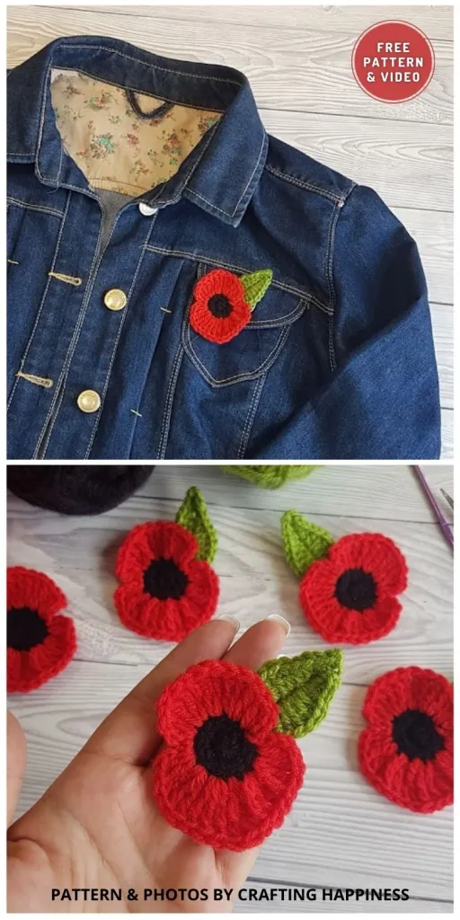 crochet poppy accessory 1