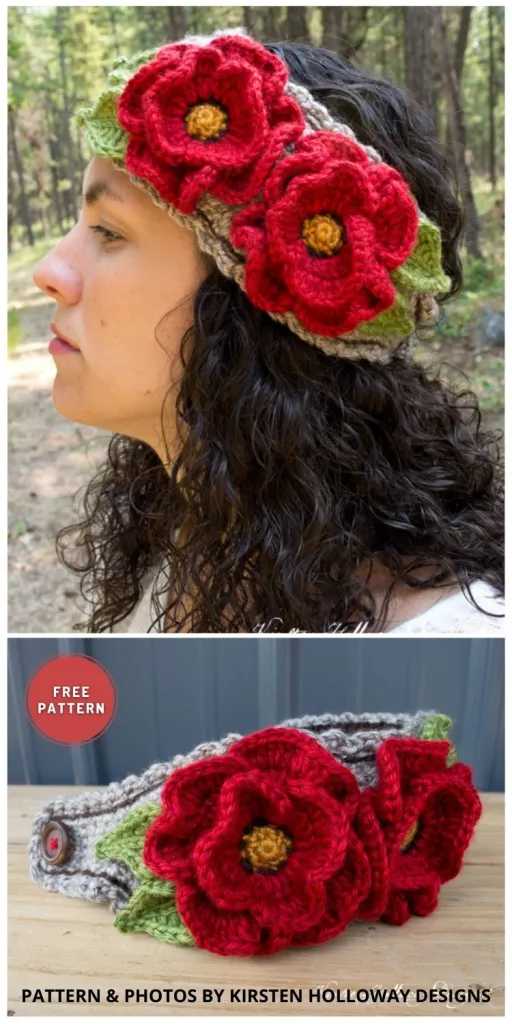 crochet poppy accessory 2