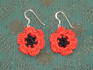 crochet poppy accessory