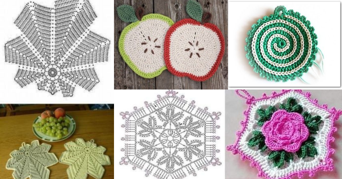 crochet potholders tutorial and ideas