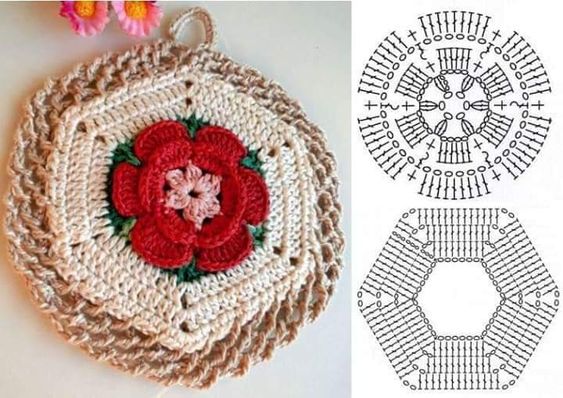 crochet potholders tutorial ideas 4