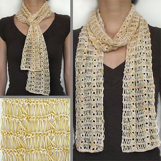 crochet pretty broomstick lace scarf 1