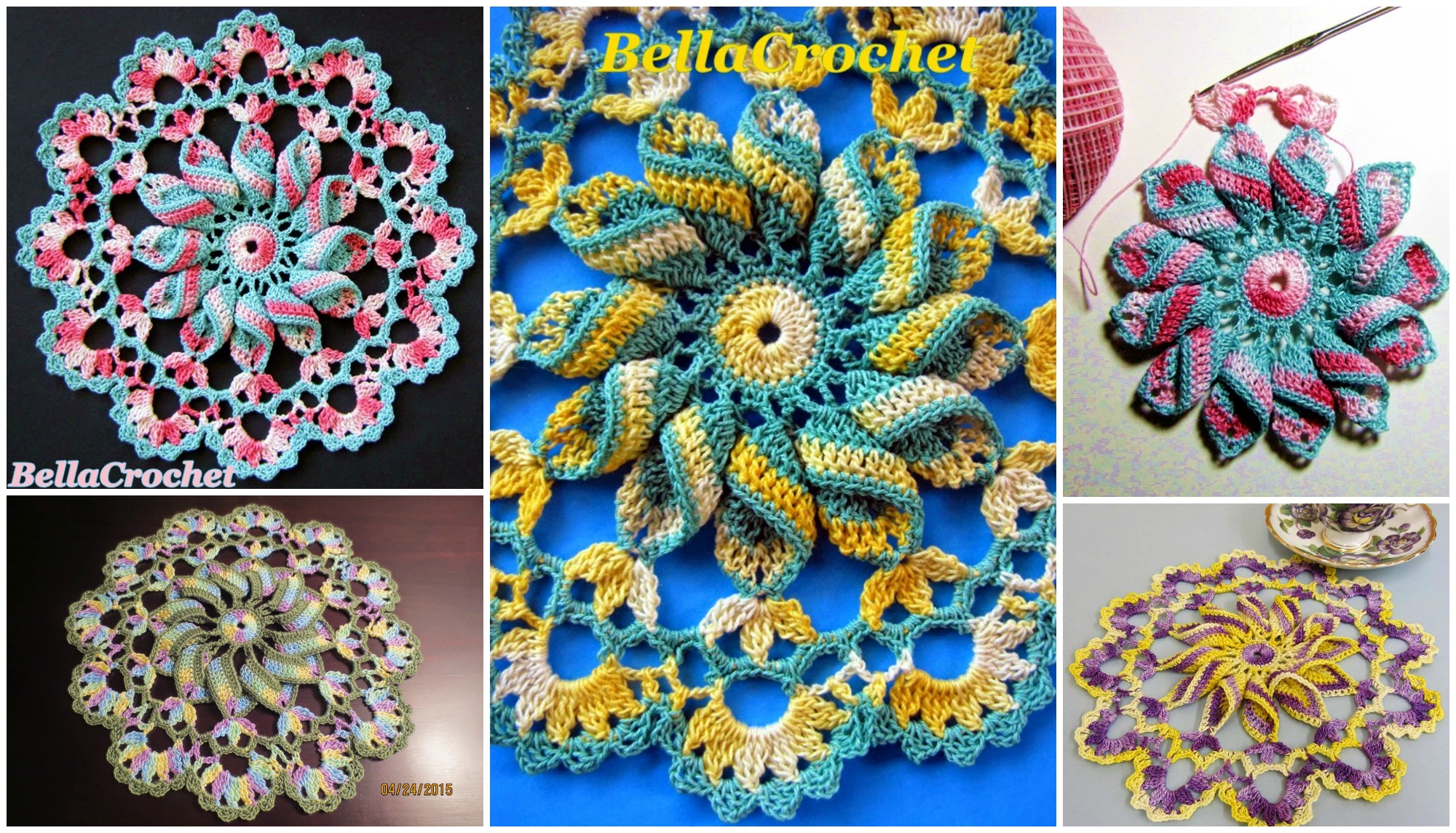 crochet pretty pinwheel doily