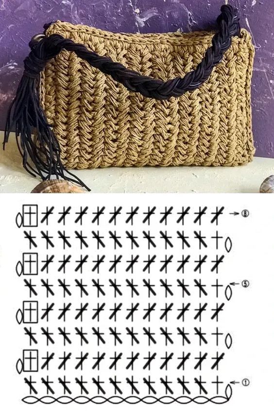crochet raffia bag patterns 1