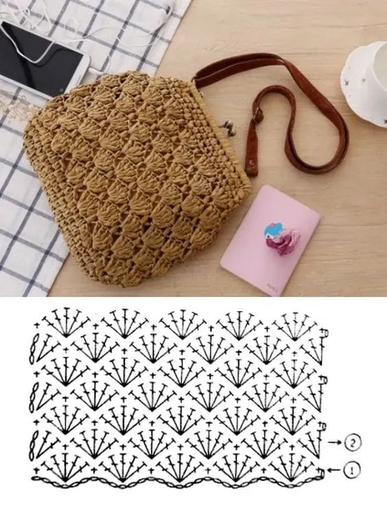crochet raffia bag patterns simple