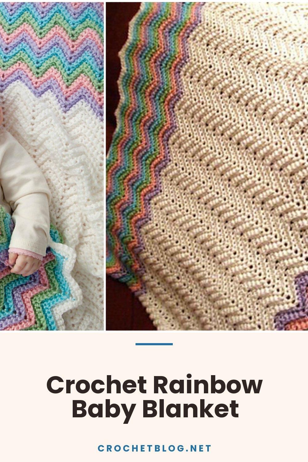 Crochet Rainbow Baby Blanket