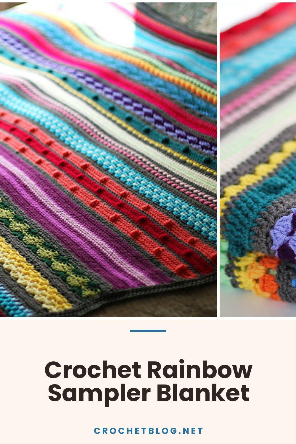 Crochet Rainbow Sampler Blanket