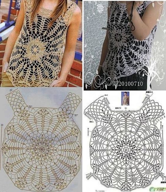 crochet round blouse models 4